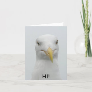 Tarjeta Notecard - Seagull dice "Hola"