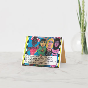 Tarjeta notecard-ser fuerte cuando eres débil