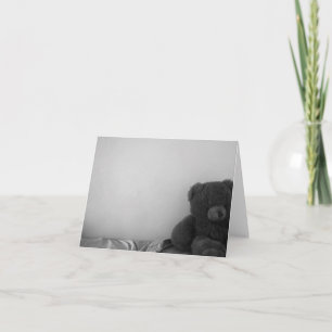Tarjeta Notecard solo del espacio en blanco del oso