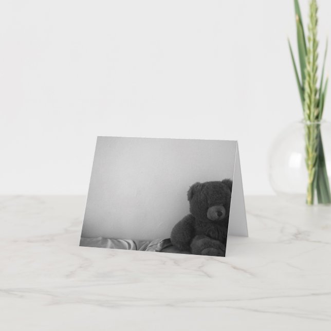 Tarjeta Notecard solo del espacio en blanco del oso (Anverso)