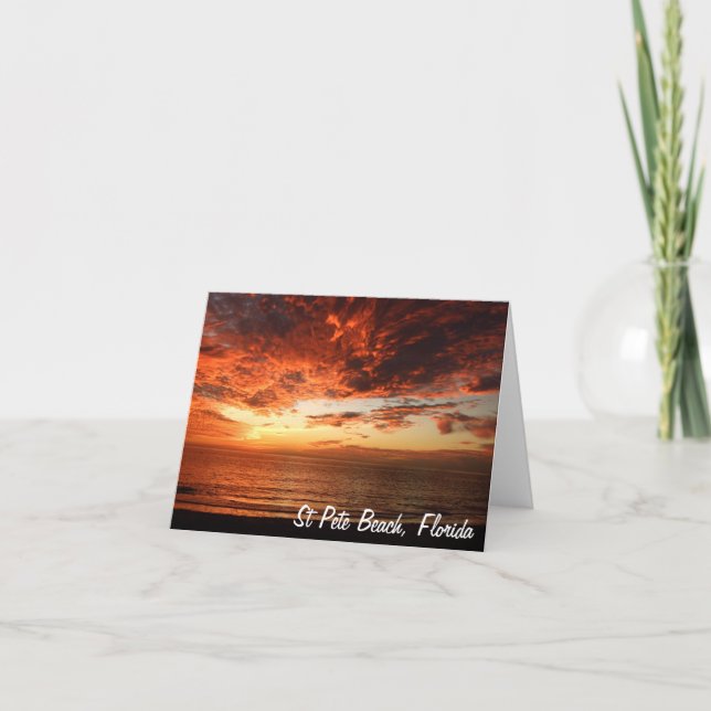 Tarjeta Notecard Sunset - Personalizado (Anverso)