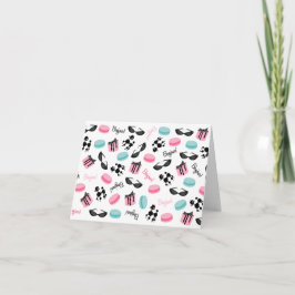 Tarjeta Notecard temático francés