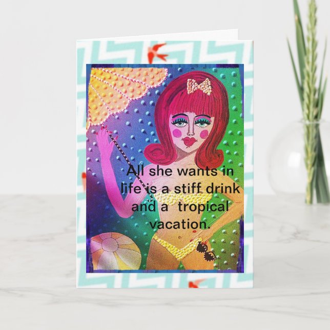 TARJETA NOTECARD-TODO LO QUE QUIERE EN LA VIDA ES UNA BEBI (Anverso)