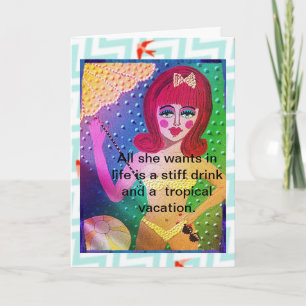 TARJETA NOTECARD-TODO LO QUE QUIERE EN LA VIDA ES UNA BEBI