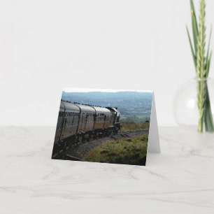 Tarjeta Notecard: Tren del vapor en Yorkshire