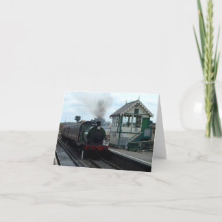 Tarjeta Notecard: Tren del vapor y caja de señal