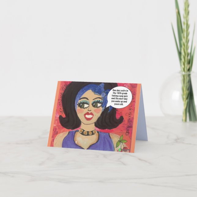 Tarjeta Notecard Un día estás en el décimo grado tomando u (Anverso)