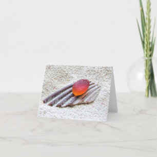 Tarjeta Notecard - Vidrio del Mar Rojo en la concha