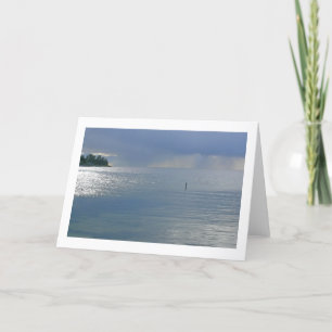 Tarjeta notecard, "VIENDO LAS LLUVIAS VENIR"