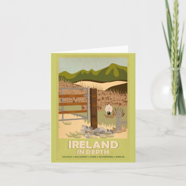 Tarjeta Notecard-Vintage Travel-Ireland (Anverso)