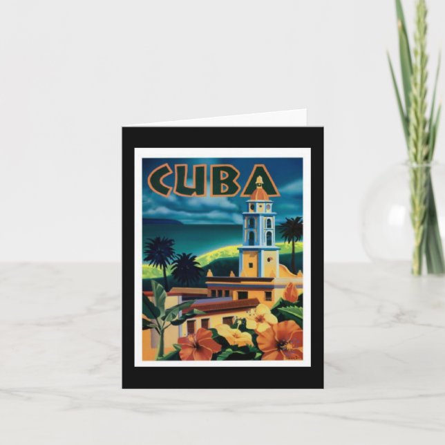 Tarjeta Notecard-Vintage Viaje-Cuba (Anverso)