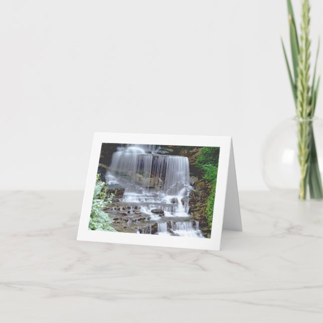 TARJETA NOTECARD "WATERFALL" (FOTOG) (Anverso)