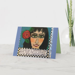 Tarjeta notecard-y alcohólico stupendio, he hecho un poco 