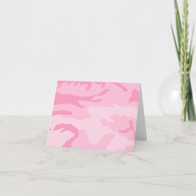 Tarjeta Notecards de camuflaje rosado (Anverso)