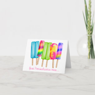 Tarjeta Notecards del Popsicle