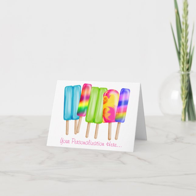 Tarjeta Notecards del Popsicle (Anverso)