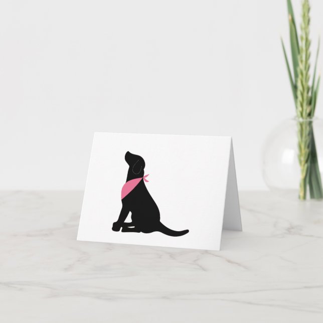 Tarjeta Notecards negros del labrador retriever (Anverso)