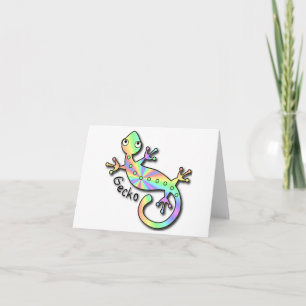 Tarjeta Notecards psicodélicos del Gecko