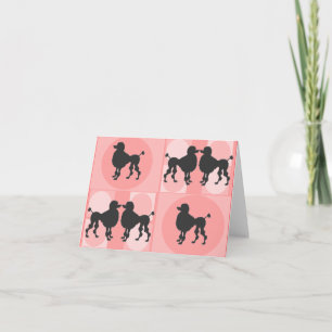 Tarjeta Notecards Retro Poodle