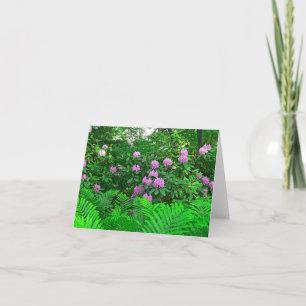 TARJETA NOTECARIO "RHODODENDRON & FERNS"