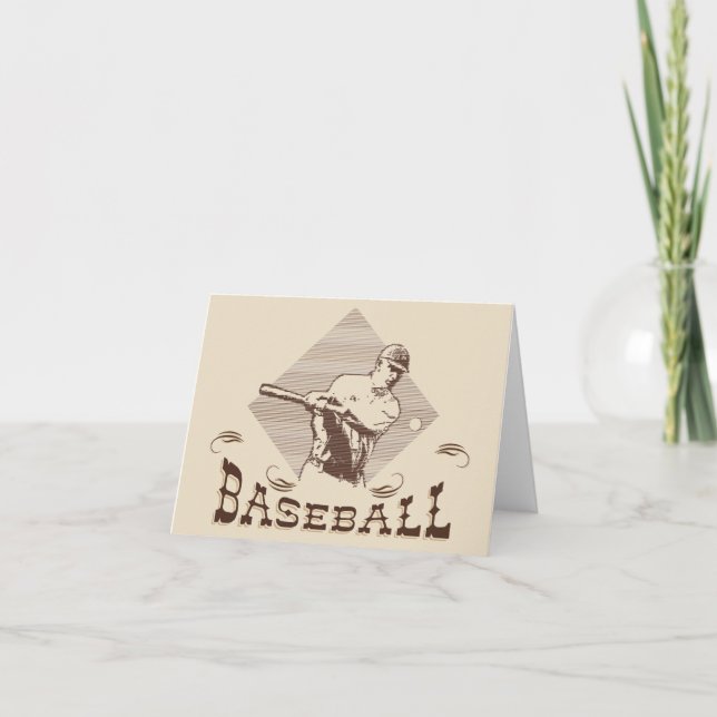 Tarjeta Notecas de béisbol vintage (Anverso)