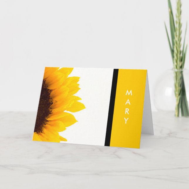 Tarjeta Notecas de girasol (Anverso)