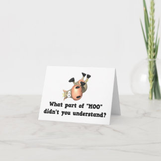 Tarjeta Notecas divertidas para vacas