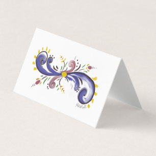 Tarjeta Notecas en blanco floral