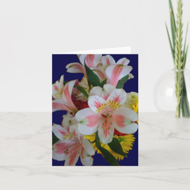 Tarjeta Notecnos para buquetes florales de primavera (Anverso)