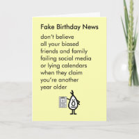 Noticias de cumpleaños falsas - un poema divertido