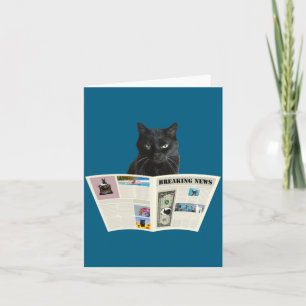 Tarjeta Noticias de Última Hora del Periódico Gato Negro A