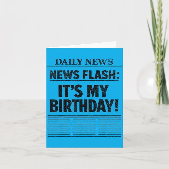 Tarjeta Noticias Flash Es Mi Cumpleaños (Anverso)