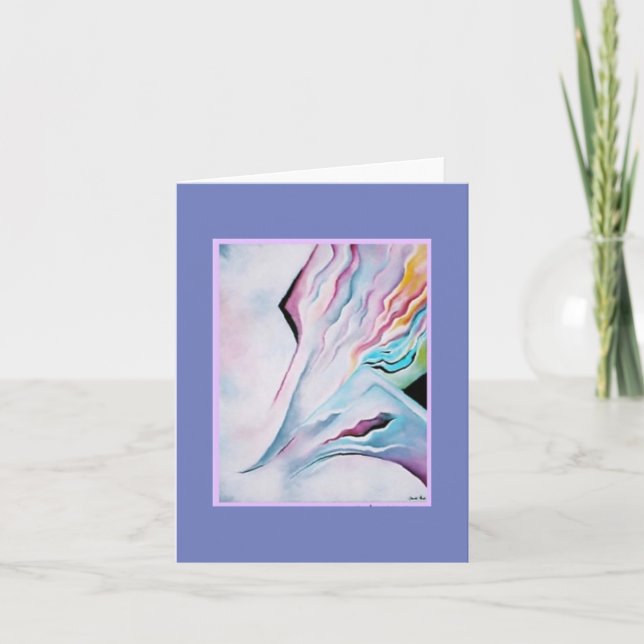 TARJETA NOTIFICADOR DE ARTE ABSTRACTO DE OLAS DE PASTEL (Anverso)