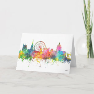 TARJETA NOTTINGHAM ENGLAND SKYLINE