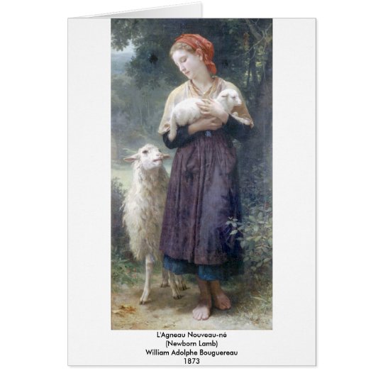 Tarjeta Nouveau-ne de Bouguereau - de L'Agneau
