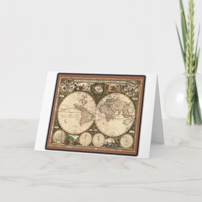 Tarjeta Nova totius terrarum orbis tabula auctore (Anverso)