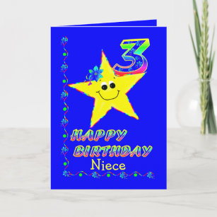 Tarjeta Nove 3 Estrellas de cumpleaños