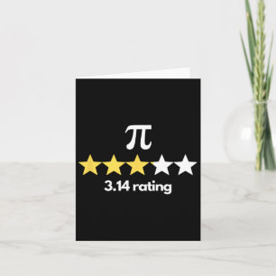 Tarjeta Novedad De Pi Humor Pi Day De 3.14 Estrellas De Ra