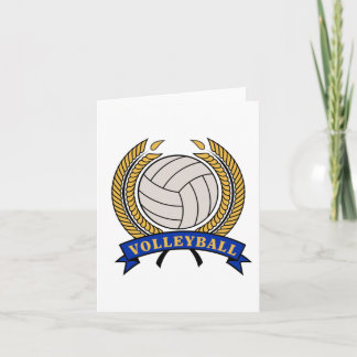 Tarjeta Novedades de diseño de voleibol clásico - en blanc
