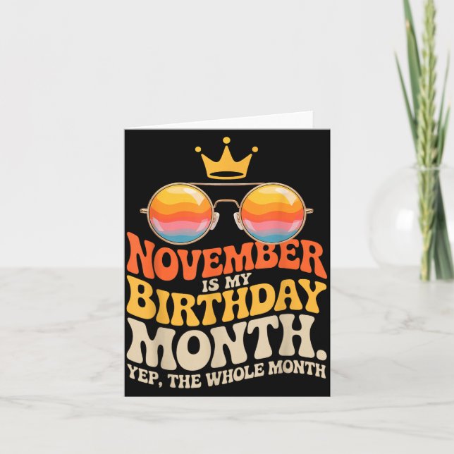 Tarjeta November My Birthday For New Year 2026  (Anverso)