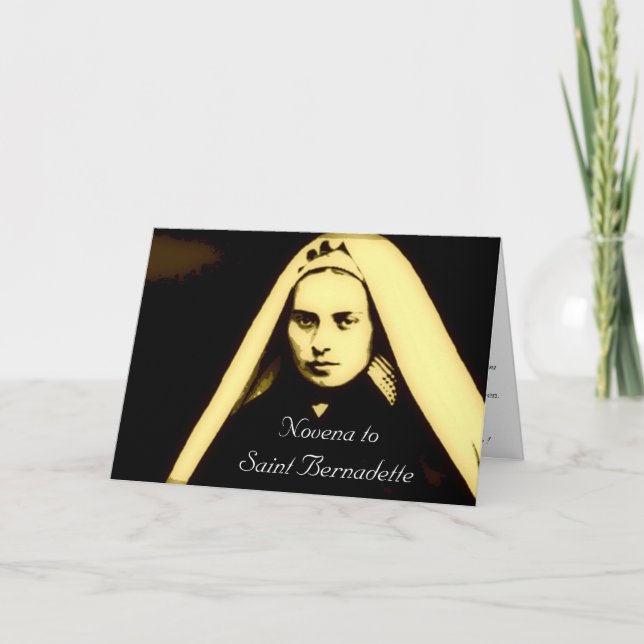 Tarjeta Novena a San Bernadette (Anverso)