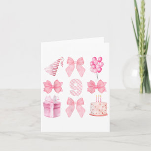 Tarjeta Novena fiesta de cumpleaños Coquette Gi de nueve a