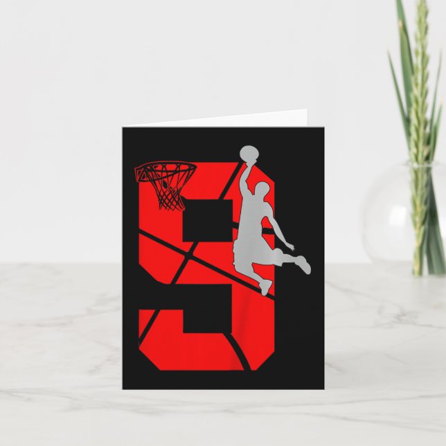 Tarjeta Novena fiesta de cumpleaños de niños de 9 años de  (Anverso)