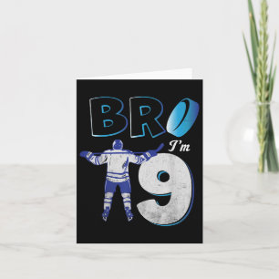 Tarjeta Novena juerga de hockey sobre hielo de 9 años