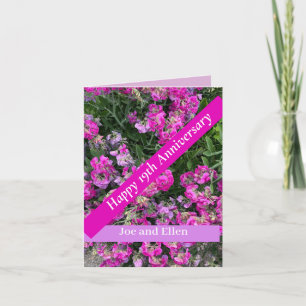 Tarjeta Noveno Aniversario Boda Sweet Pea