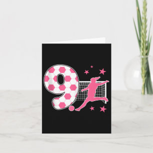 Tarjeta Noveno Aniversario del futbolero de 9 años de edad
