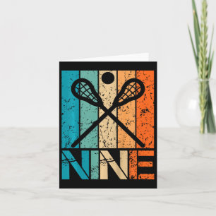 Tarjeta Noveno cumpleaños de Lacrosse 9 años