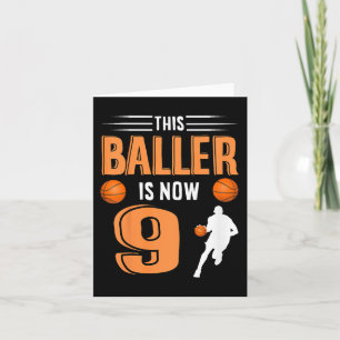 Tarjeta Noveno equipo de baloncesto de cumpleaños