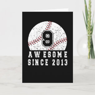 Tarjeta Noveno Nacimiento En Béisbol Niño De 9 Años De 201