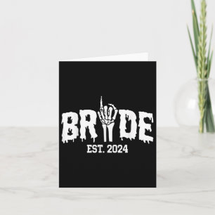 Tarjeta Novia 2024 Boda de Skeleton Halloween Parejas